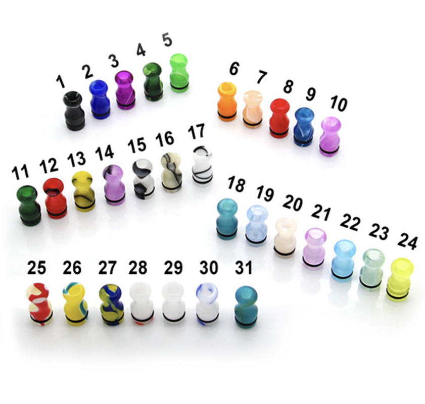 Punte variopinte del gocciolamento di Lelote Vape/punta acrilica 1pcs/Boxes di 510 gocciolamenti