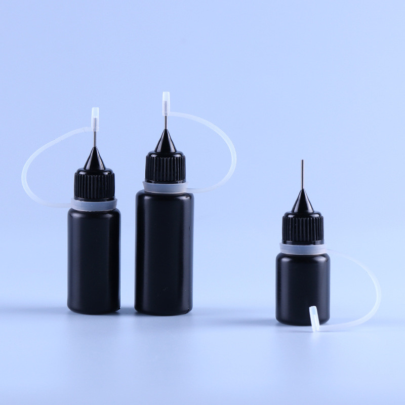 Anello vuoto di Ejuice Vape Juice Bottle Light Resistant Silicone del PE dell'ago di punta nera del cappuccio