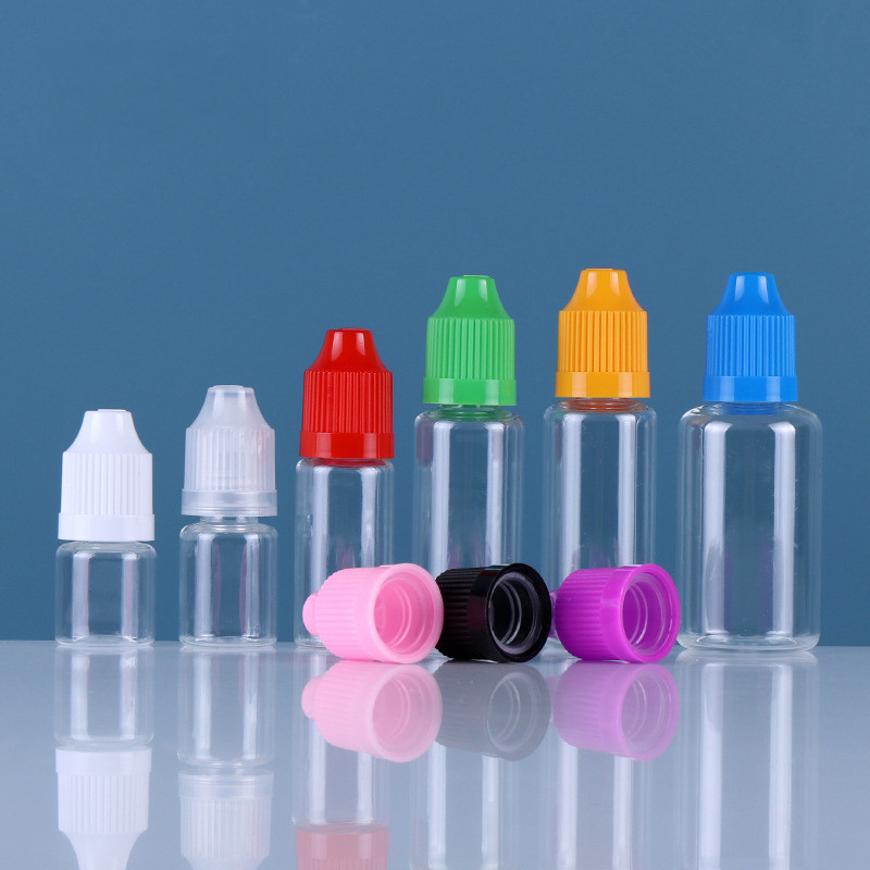 Bottiglia vuota di plastica dell'ANIMALE DOMESTICO V3 Ejuice del FCC che fuma il coperchio a vite variopinto della chiara bottiglia liquida di E