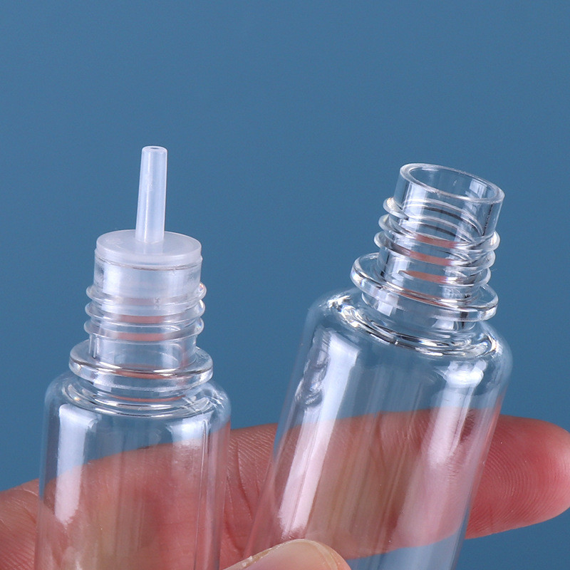 Bottiglia vuota di plastica dell'ANIMALE DOMESTICO V3 Ejuice del FCC che fuma il coperchio a vite variopinto della chiara bottiglia liquida di E