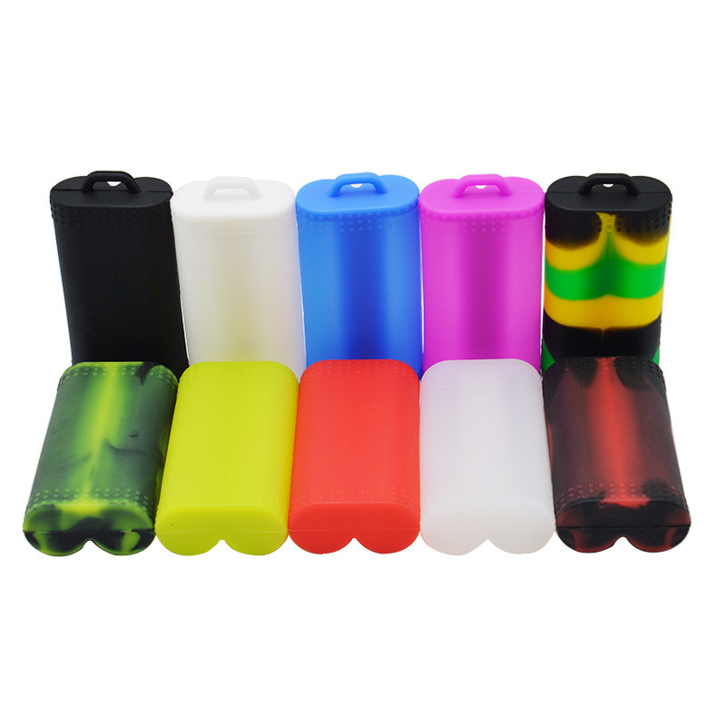 Due batteria variopinta del silicone 18650 E Vape della cassa liquida protettiva del baccello del coperchio della batteria