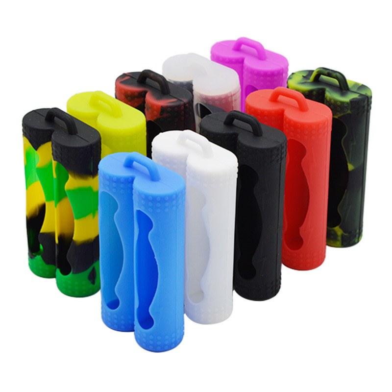 Due batteria variopinta del silicone 18650 E Vape della cassa liquida protettiva del baccello del coperchio della batteria