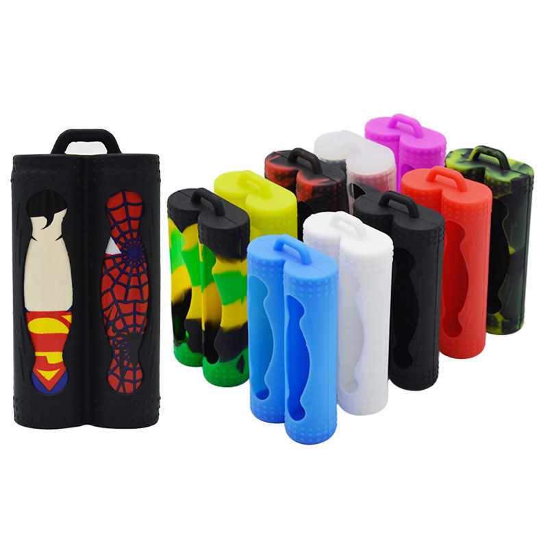Due batteria variopinta del silicone 18650 E Vape della cassa liquida protettiva del baccello del coperchio della batteria