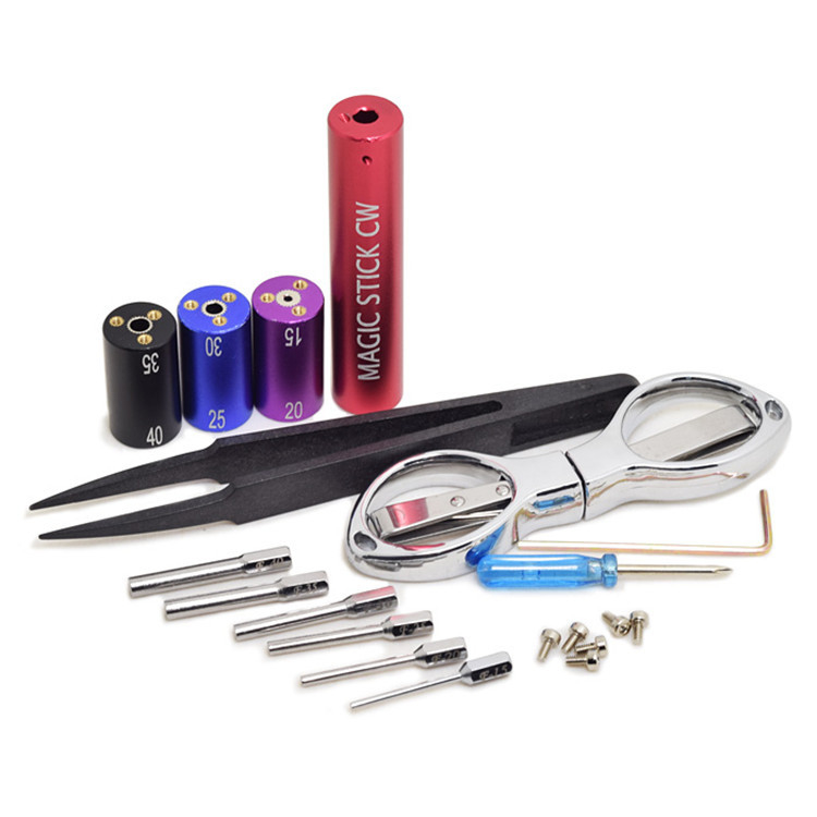 Gli accessori elettronici della sigaretta arrotolano il kit di utensili DIY Vaping che dell'argano di Vape il sotto ohm foggia le pinzette 6 - 1 in-
