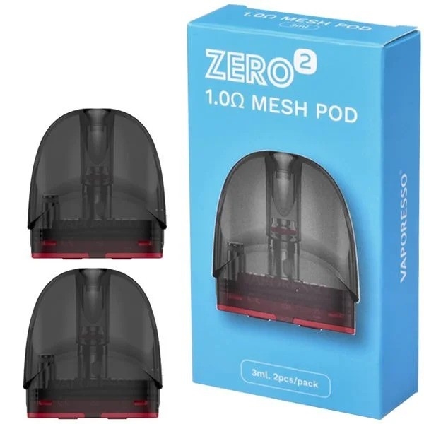 2pcs Mesh 1.0ohm Vaporesso Zero 2 Cartuccia Sistema di riempimento PTF Pod visibile