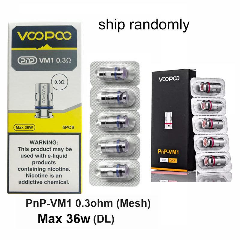 Voopoo PnP Replacement Coils 5pcs/pack per Drag Baby/Mini/2/S/X,VINCI Series Kit,Argus Pro,PnP 20/22,V.SUIT